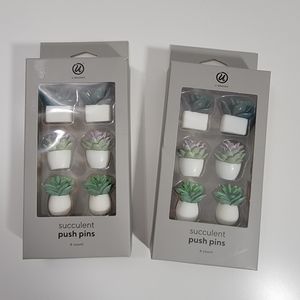 U Brands 2 Sets of Succulent Push Pins (6 per box)